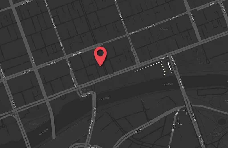 Map of MiiiA's office location in central Melbourne
